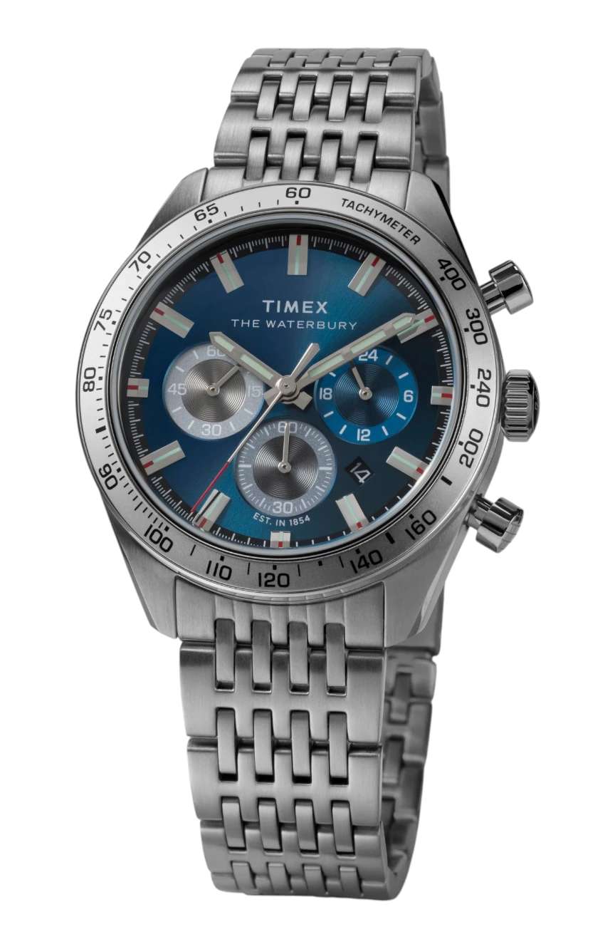 Timex Waterbury Traditional Chronograph 41mm Stainless Steel Bracelet Watch