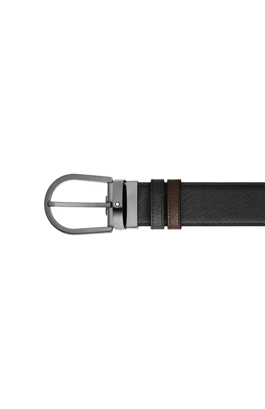 Montblanc Horseshoe 35 mm Reversible Belt in Sartorial Leather
