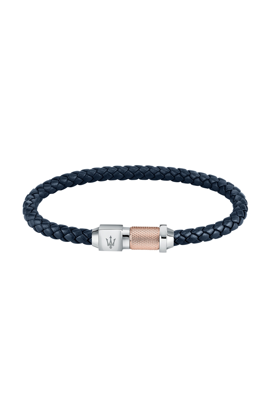 GWP Maserati Blue Leather Bracelet | RivoliShop.com 