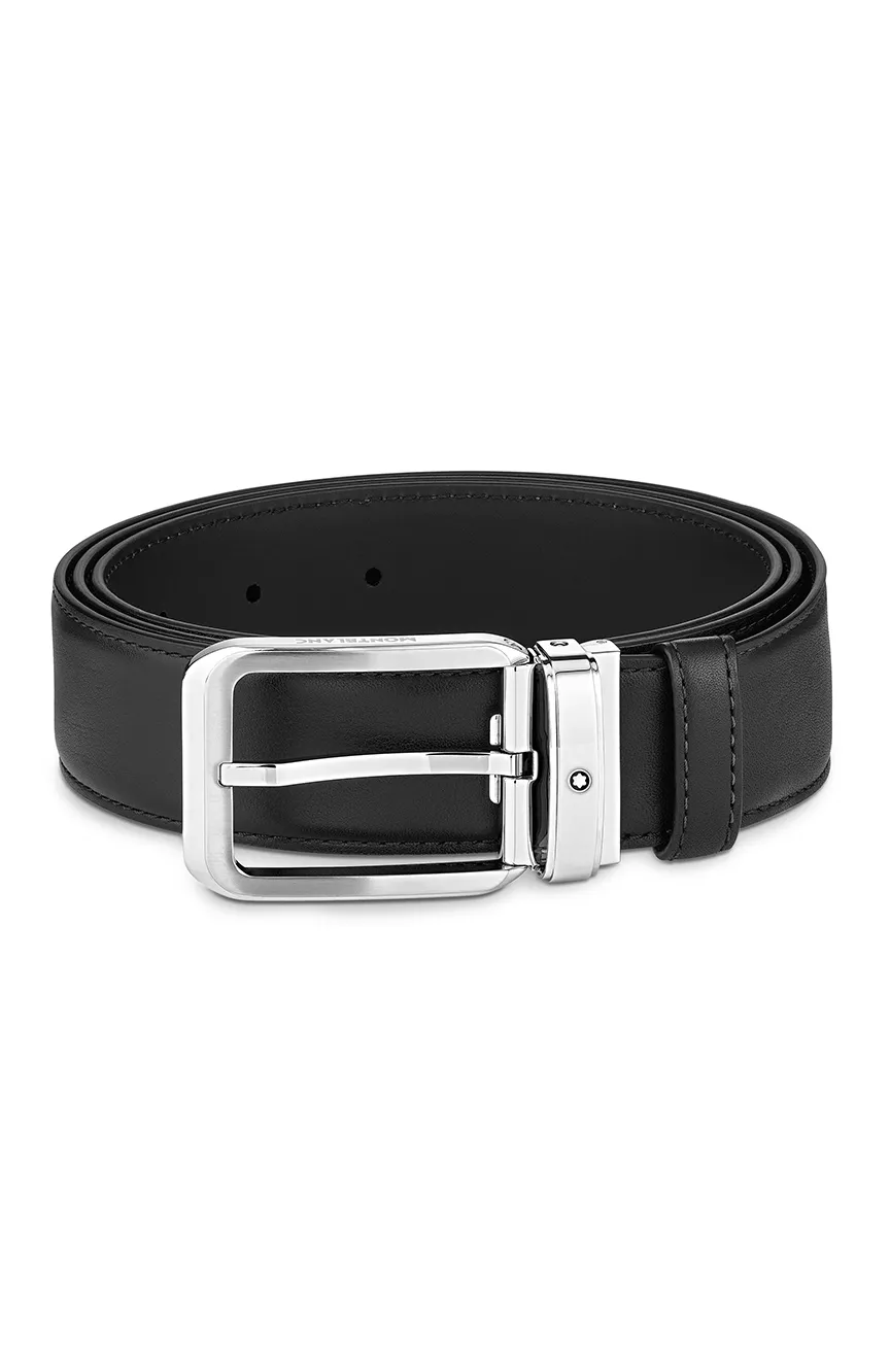 

Montblanc | Black 35 mm leather belt