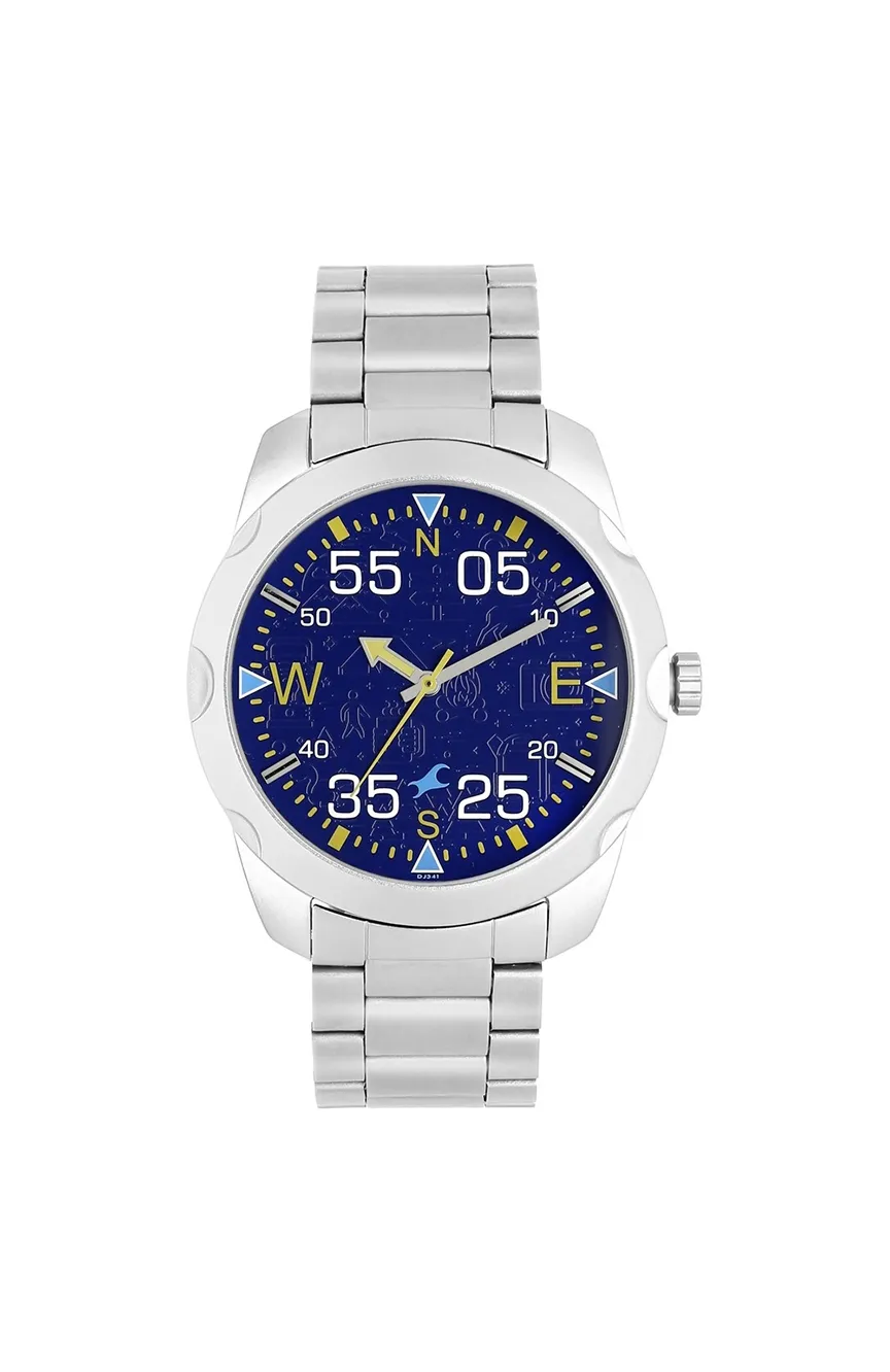 

Titan | boys Fastrack Road Trip Quartz Analog Blue Dial Stainless Steel Strap Watch for Guys