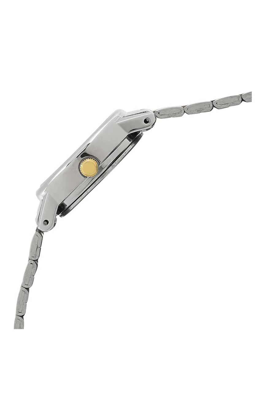 Titan Quartz Analog Champagne Dial Stainless Steel Strap Watch for Women