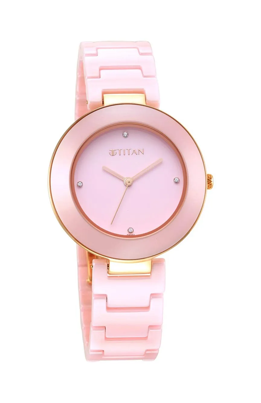 

Titan | Titan Purple CeramicsPink Dial Analog Ceramic Strap watch for Women