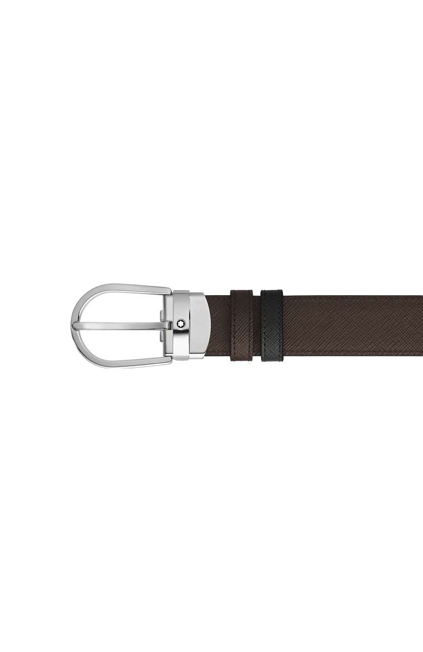Montblanc Horseshoe 30 mm Reversible Belt in Sartorial Leather