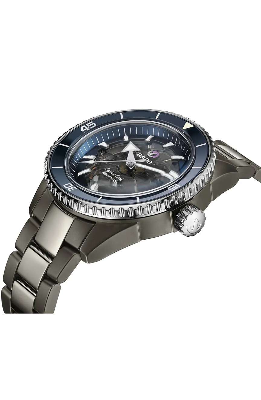 رادو ساعة يد رجالية كابتن كوك مصنوعة من سيراميك عالي التقنية