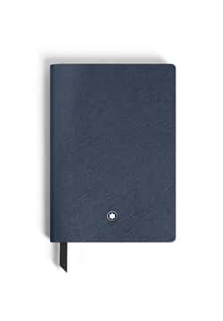 Montblanc Notebook Small Ink Blue Leather Blue Blank Pages