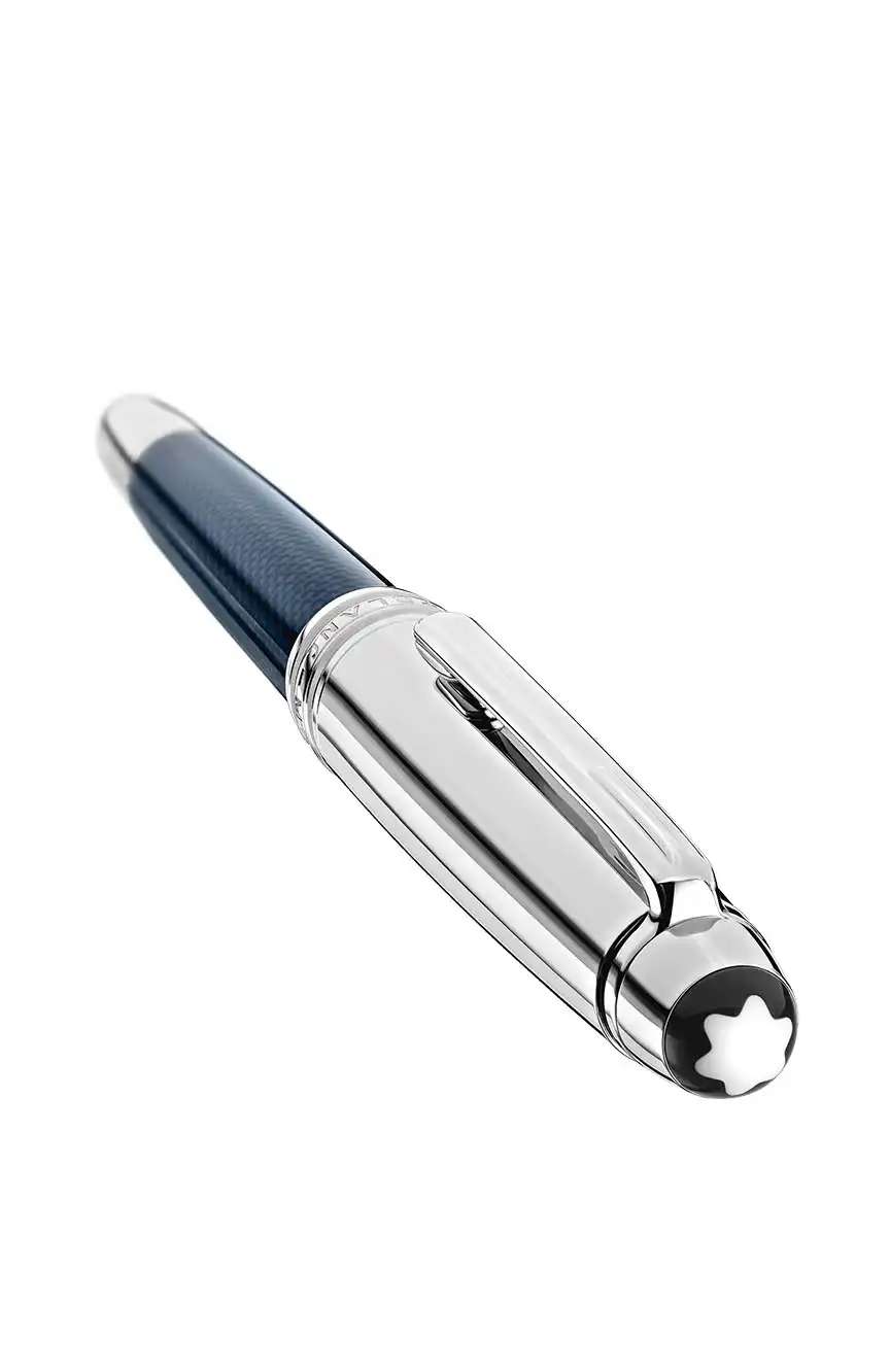 مون بلان قلم حبر سائل بنهاية كرويّة مايسترشتوك سوليتير دويه بلو آور كلاسيك