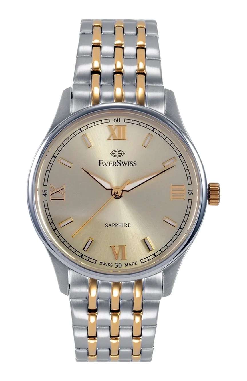 إيفرسويس Silver Yellow Gold Stainless Steel watch