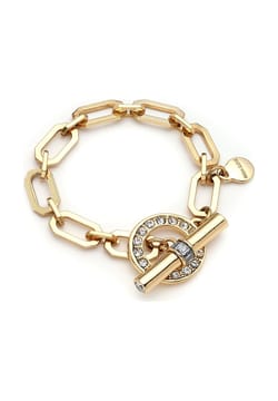 Mon Reve Gold Plated Brass and Zircon Chain Bracelet