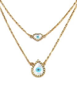 Mon Reve Lucifer Evil Eye Multi Chain Necklace
