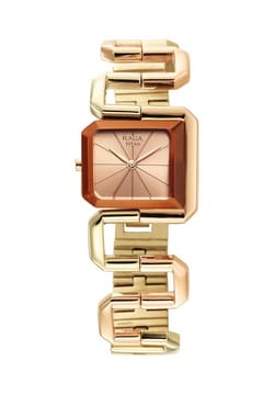 Titan Raga Delight Rose Gold Dial Women Watch With Stainless Steel Strap