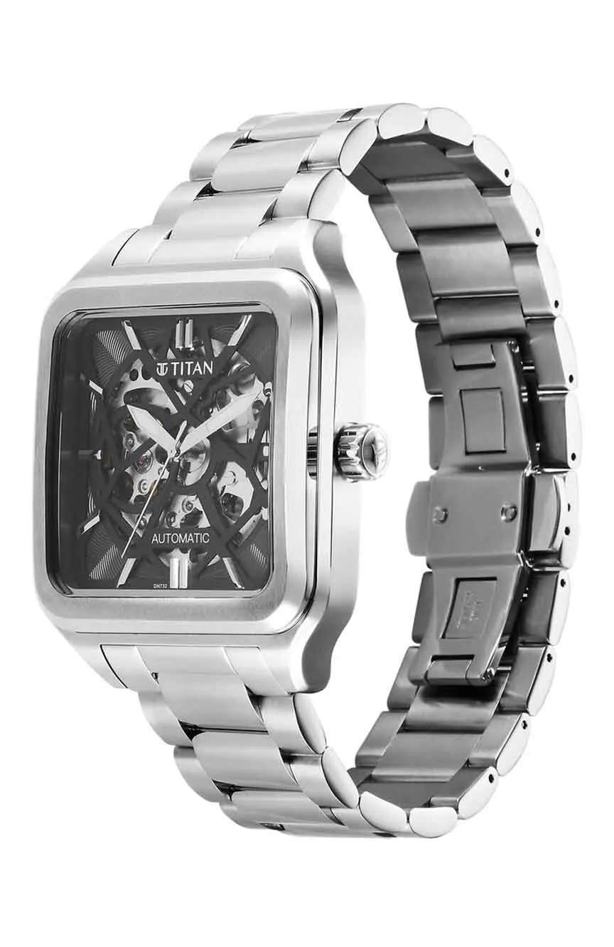 Titan Shaped Automatics Anthracite Dial Stainless Steel Strap for Men