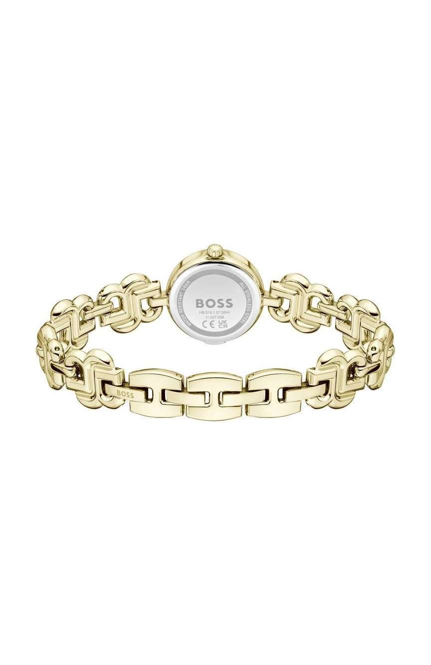 بوص ساعة بوص دبل بي دريسي مستديرة بسوار من الفولاذ المقاوم للصدأ مقاس 23 مم للنساء