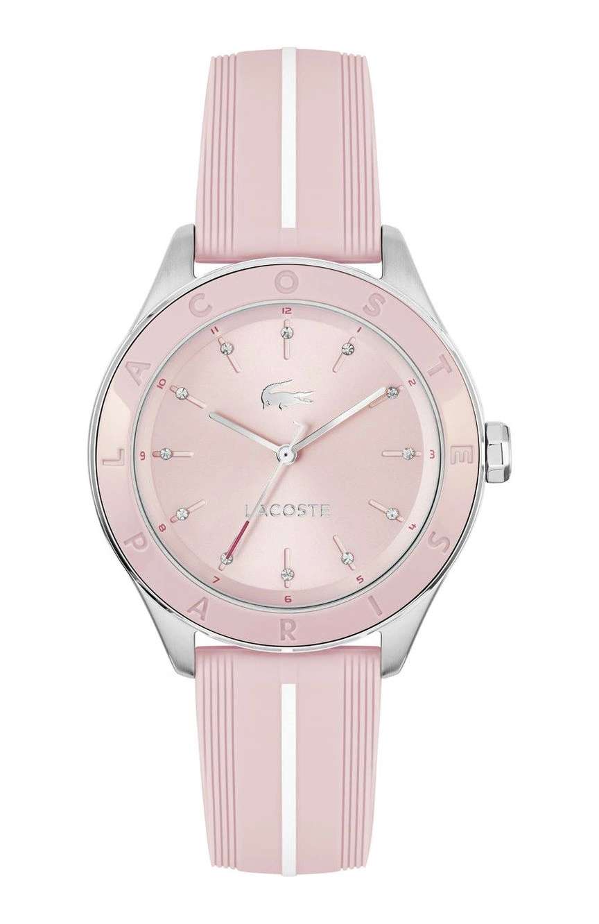 لاكوست ساعة لاكوست بيلي بميناء مستدير مقاس 36 مم وسوار سيليكون للنساء