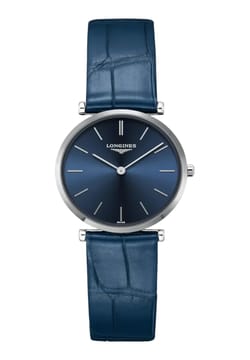Longines Unisex's La Grande Classique De Quartz Blue Dial Watch.