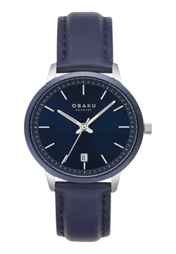 Obaku ساعة كوارتز بسوار جلدي للنساء