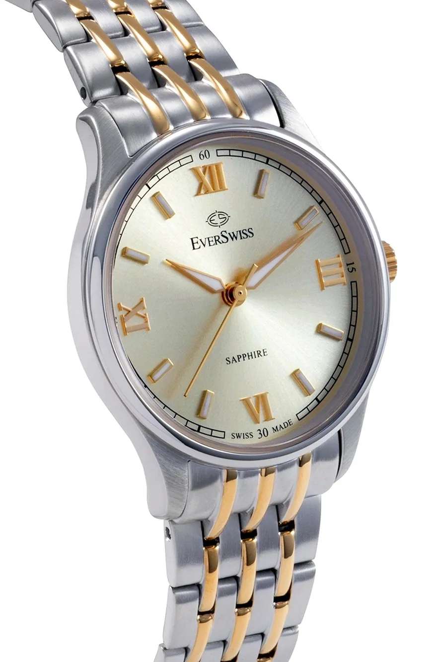 إيفرسويس Silver Yellow Gold Stainless Steel watch
