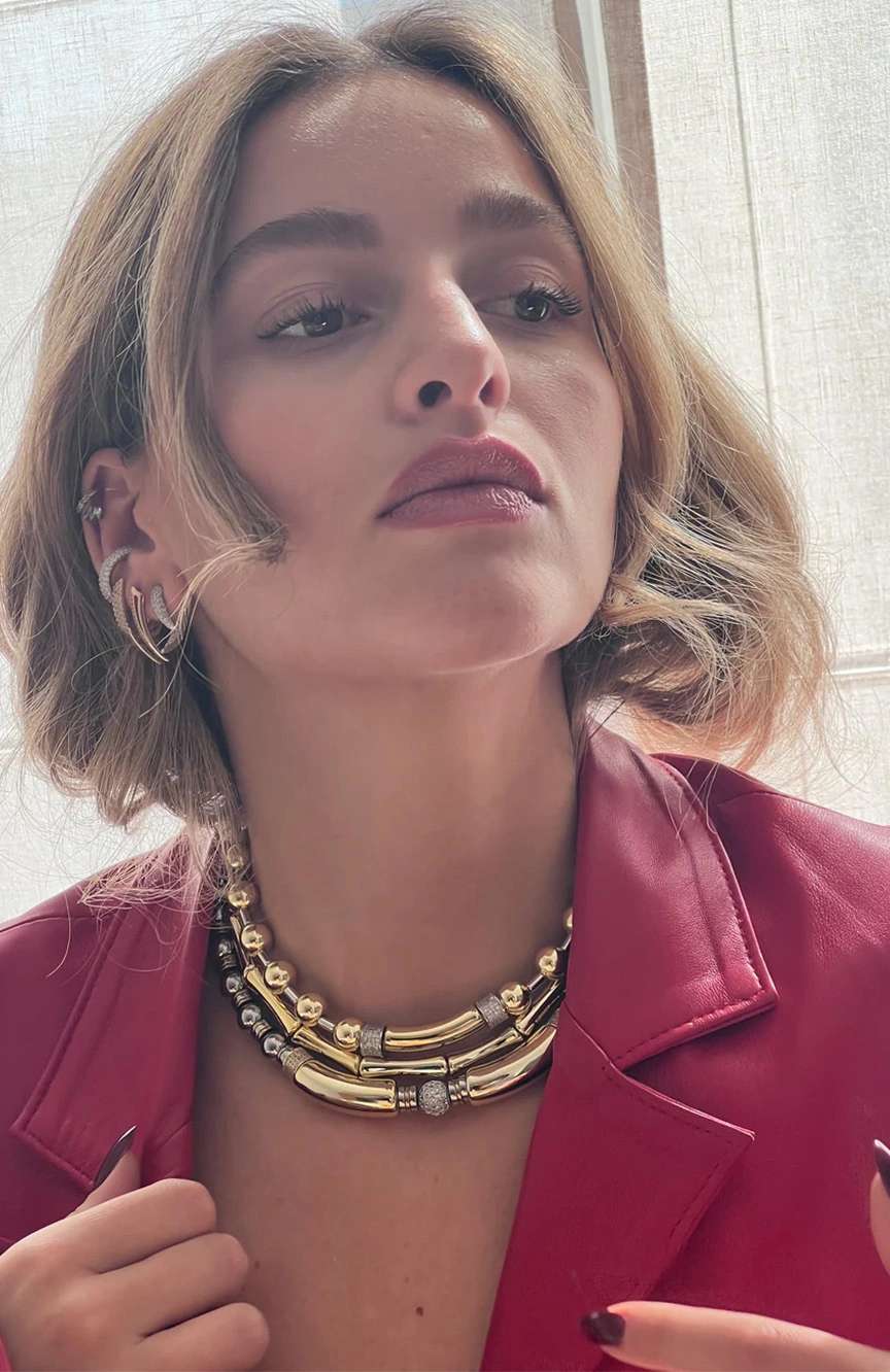 كوليت ماركت قلادة من الذهب على شكل نجمة من الخيزران