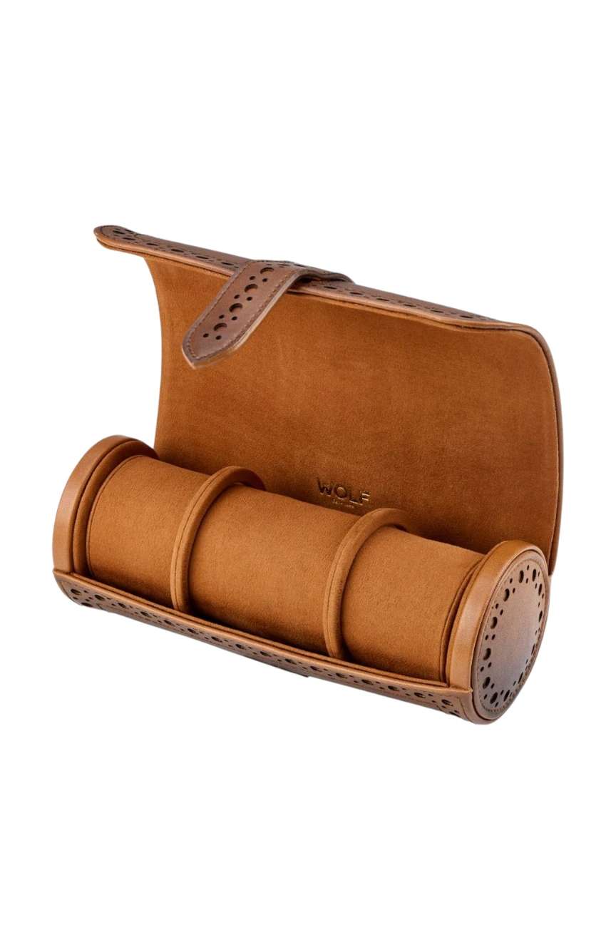 WOLF Brogue Triple Watch Roll