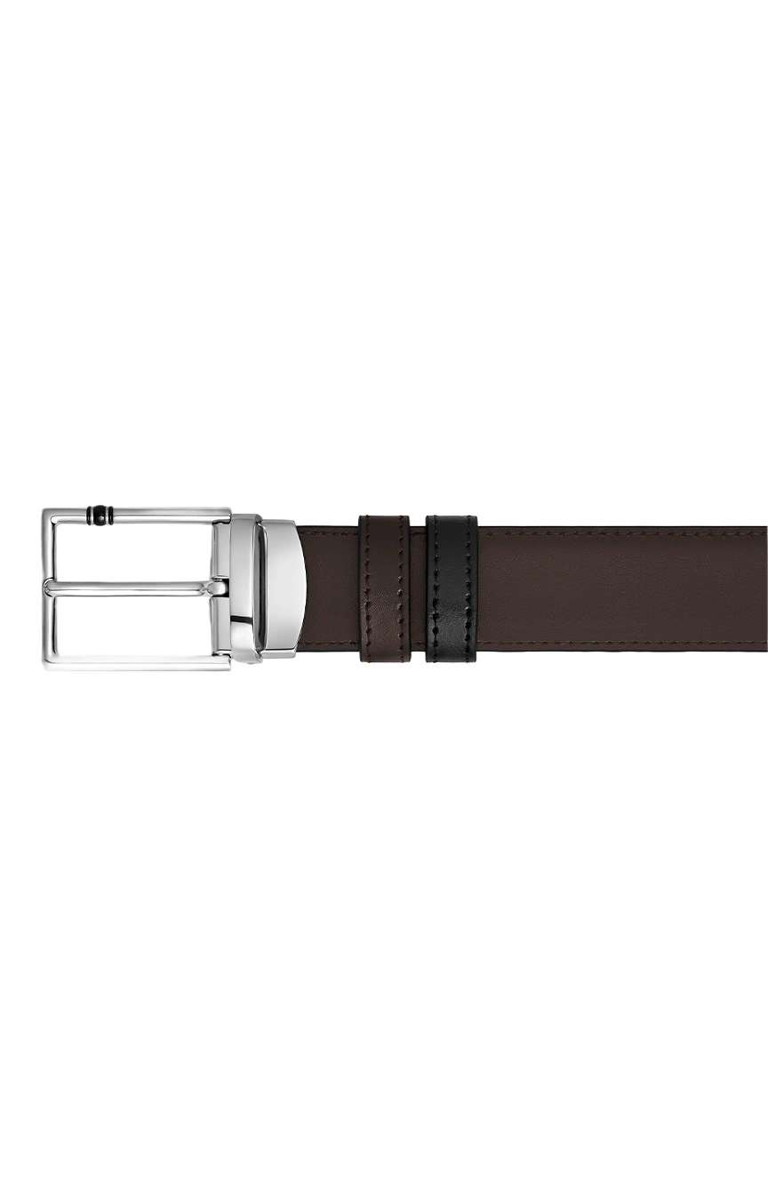 Montblanc 30 mm Reversible Belt in Leather with Rectangular Meisterstuck Buckle