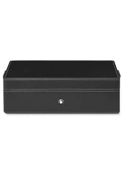 Montblanc Desk Box in leather for three writing instruments and an ink bottle