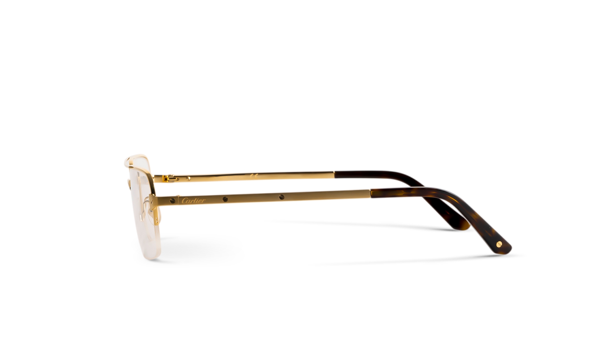 Cartier Men Rectangle Gold Sunglass RivoliShop