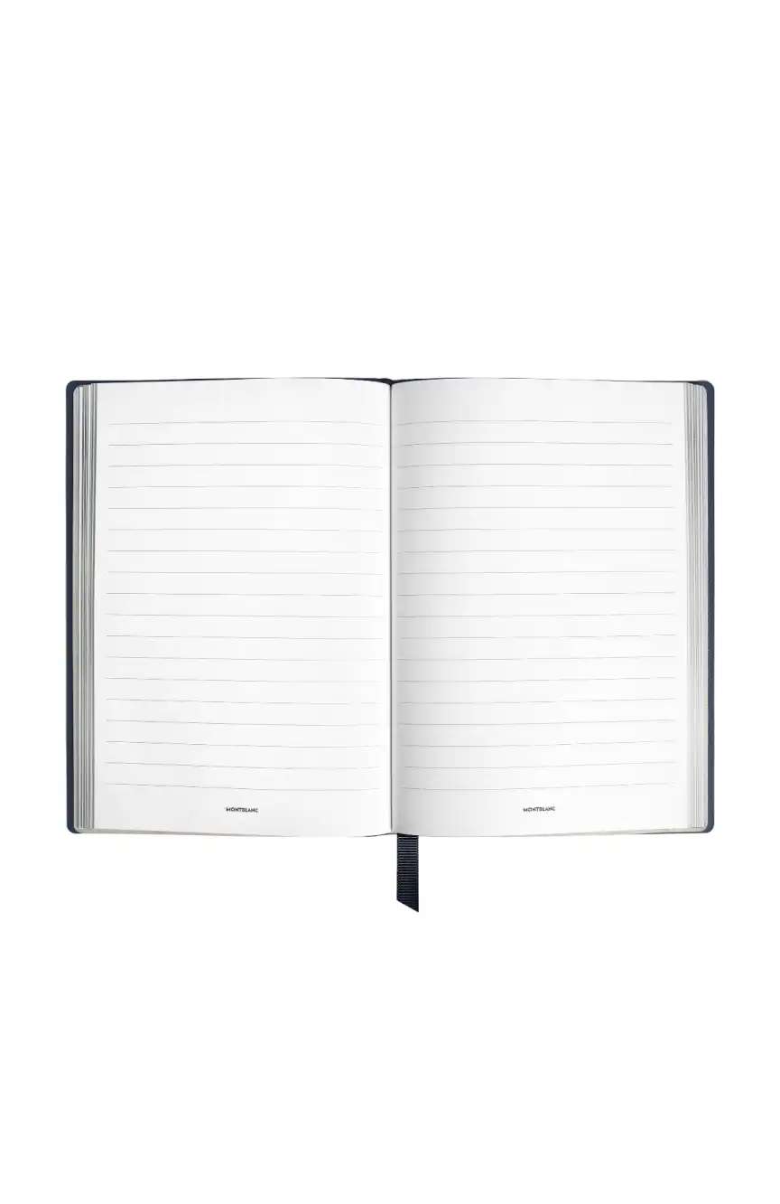Montblanc Notebook Medium Saffiano Leather Blue Lined Pages