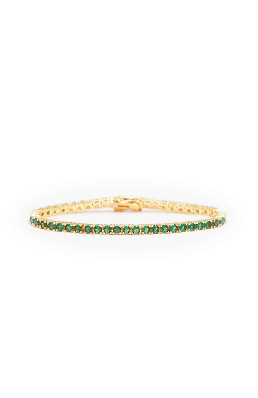Izabel Display Tennis Bracelet Green Gold
