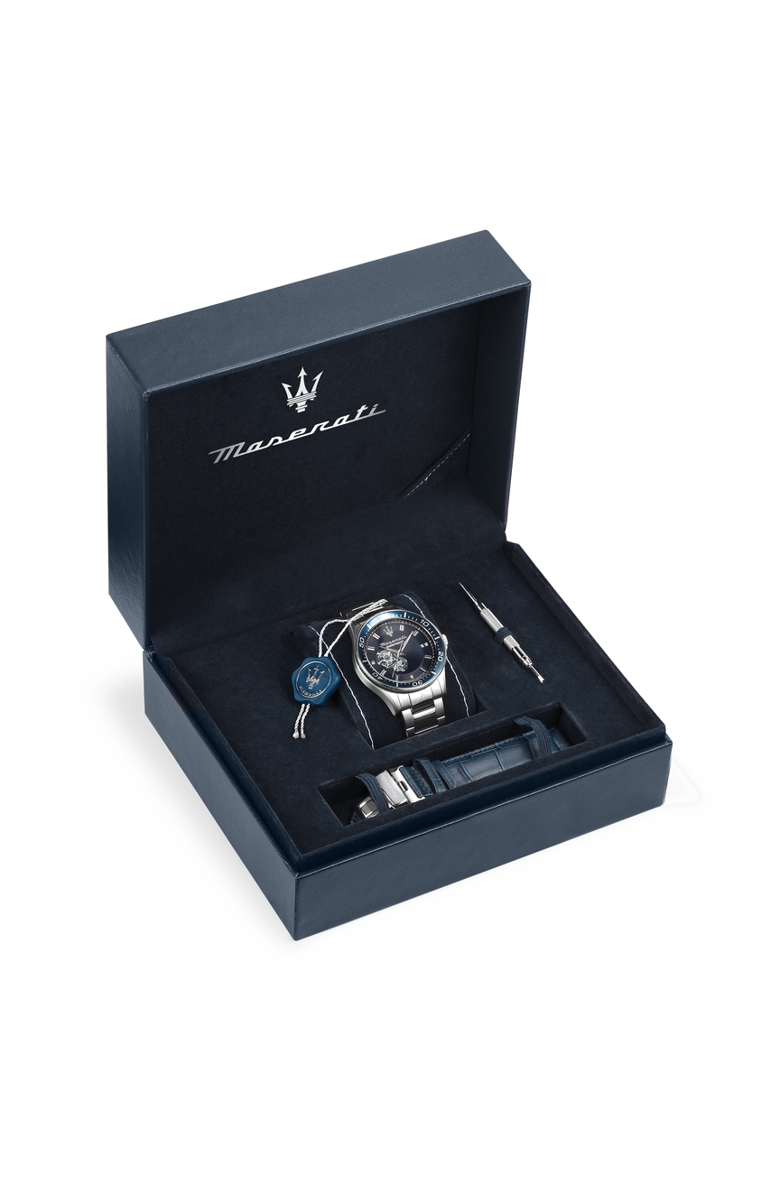 Maserati Ricordo Automatic Gray Dial Silver Steel Strap Watch For Men - R8823133003