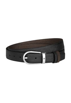 Montblanc Horseshoe 30 mm Reversible Belt in Sartorial Leather
