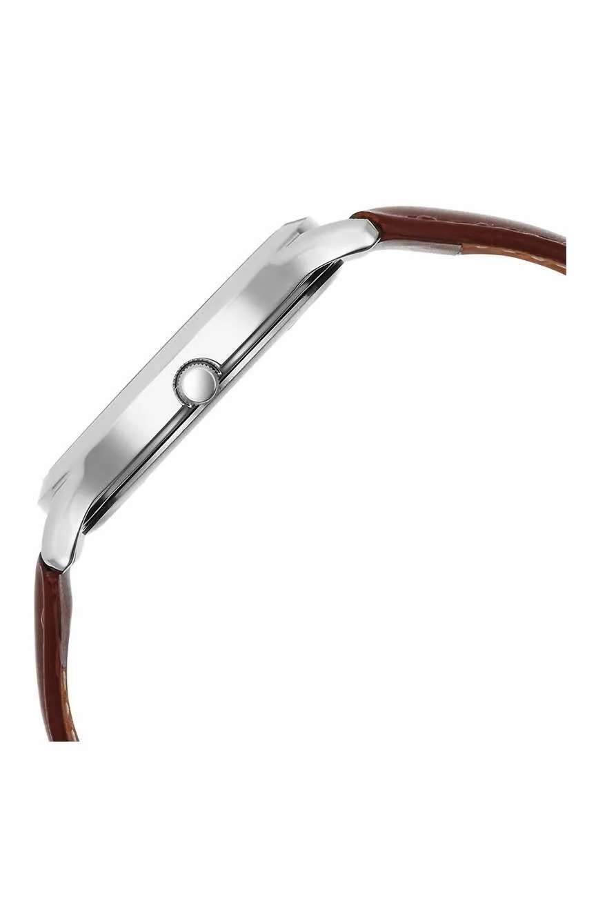 Titan Karishma Quartz Analog Silver Dial Leather Strap Watch for Men