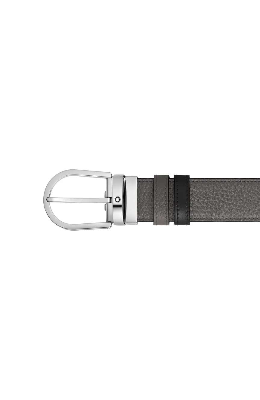 Montblanc Horseshoe 35 mm Reversible Belt in Grain Leather
