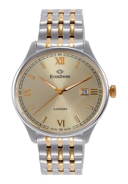 EverSwiss Ladies Silver Yellow Gold Stainless Steel watch