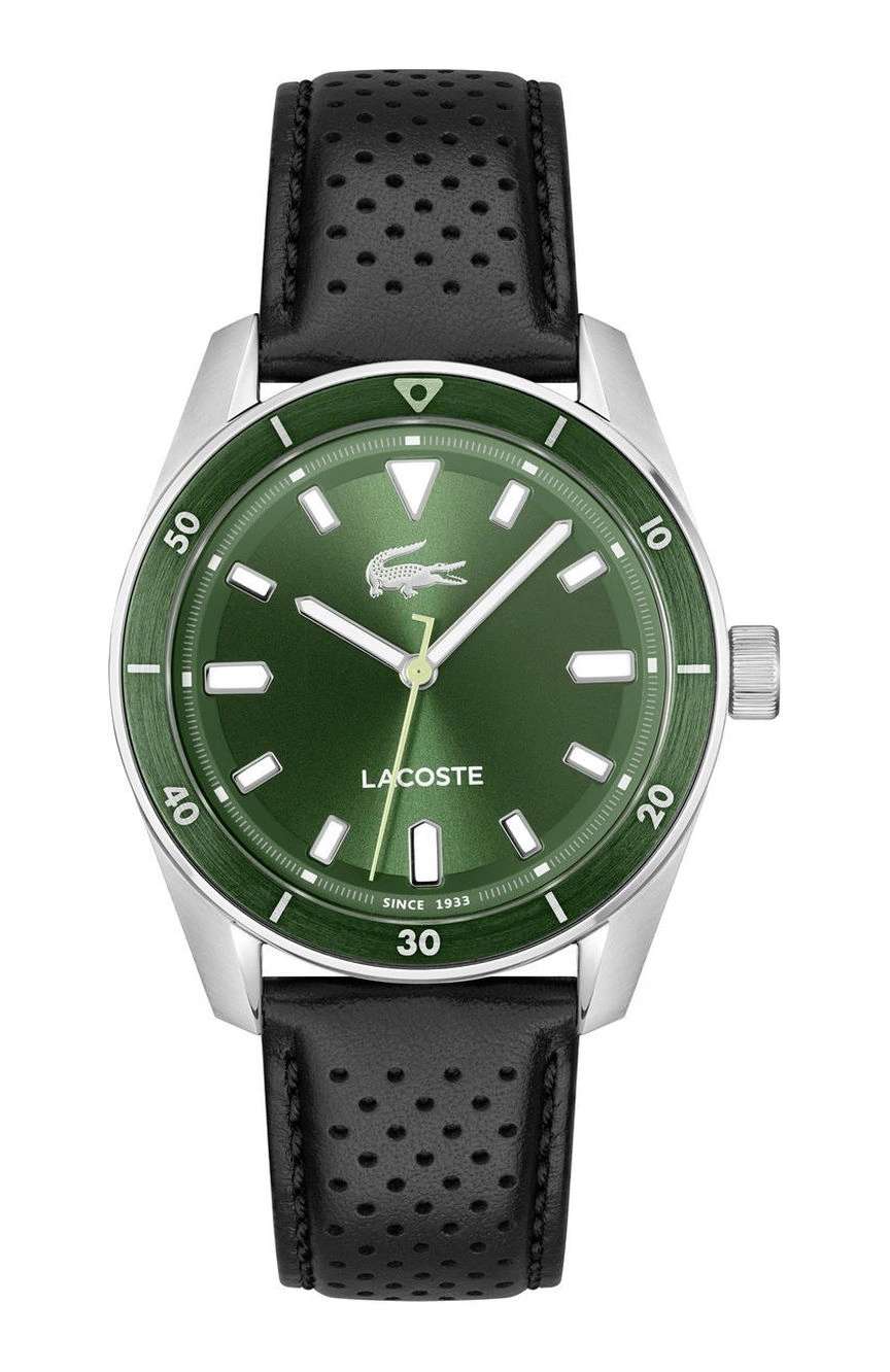 Lacoste Men Boston Round Leather 39 mm