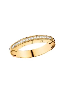 OMEGA RING 18K YELLOW GOLD DIAMONDS