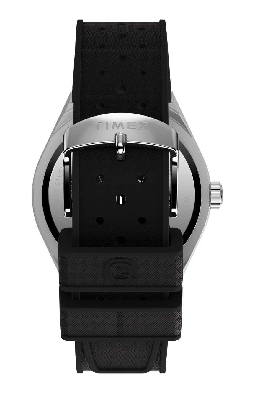 Timex Q Continental GMT 39mm Synthetic Rubber Strap Watch