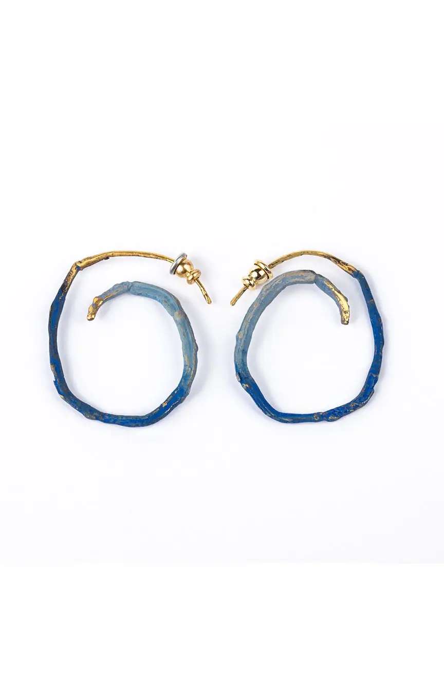 Fili Plaza Barcelona bronze earrings