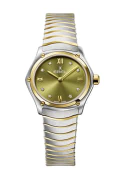 Ebel ساعة يد نسائية رياضية كلاسيكية بتقنية الكوارتز من الذهب الأصفر عيار 18 قيراط