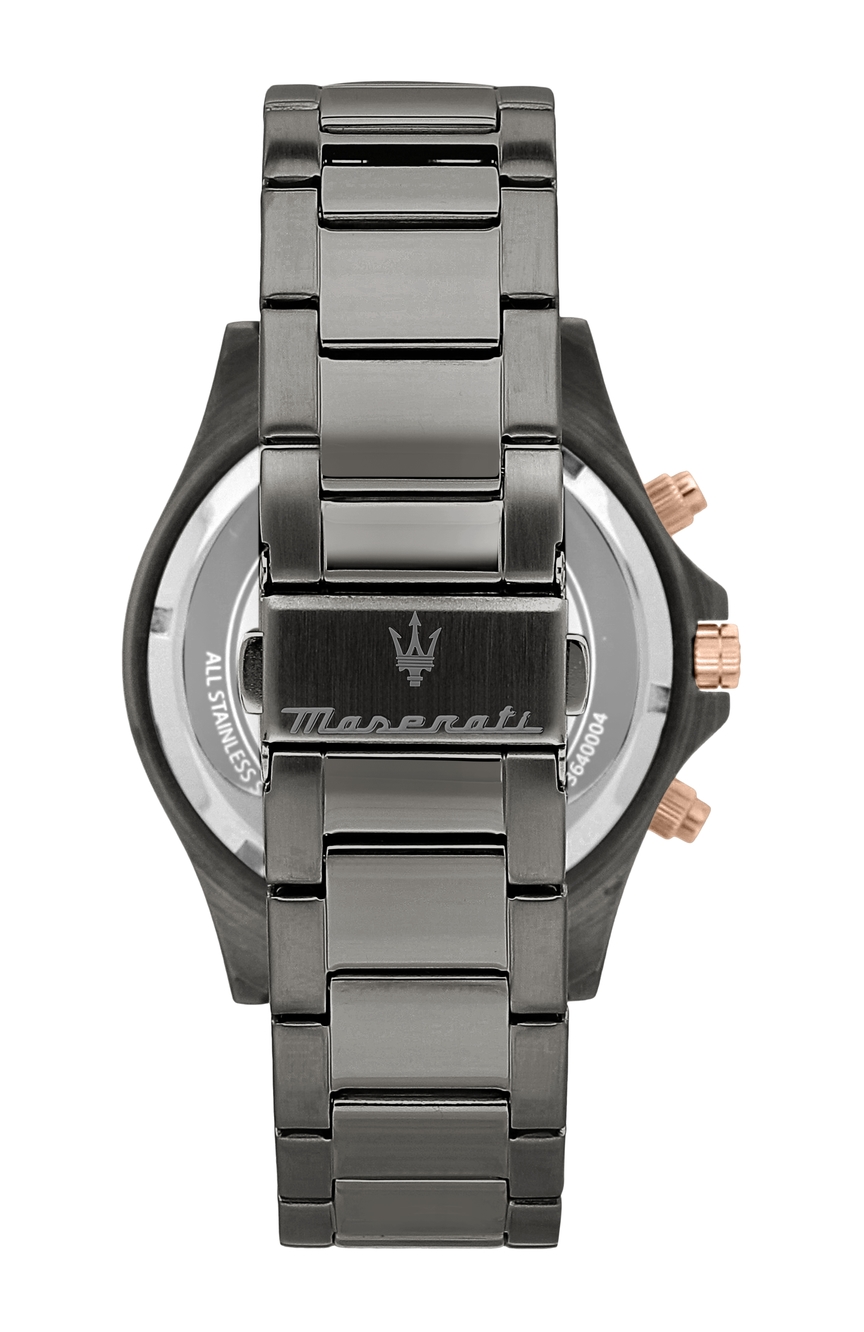 Maserati Stile Analog Black Dial Silver Steel Strap Watch For Men - R8853142003