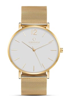 Obaku ساعة يد رجالية بسوار ستانلس ستيل