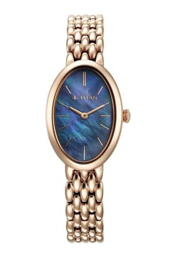 Titan Aura Quartz Analog Mother Of Pearl Dial Stainless Steel Strap Watch for Women