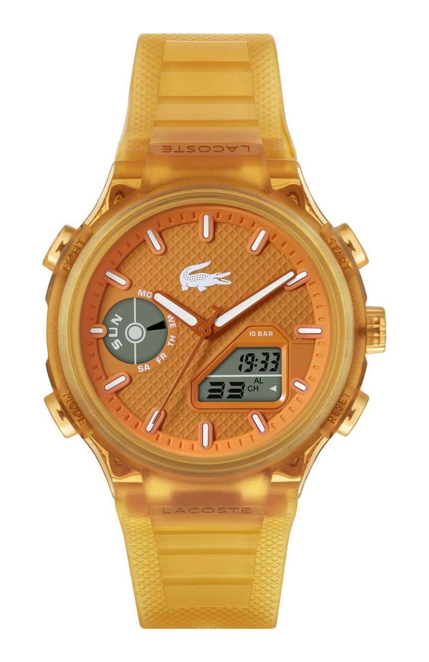 Lacoste Men Lc33 Round Silicone 44.6 mm