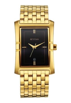 Titan ساعة كوارتز بميناء أسود