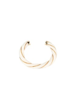 Aurelie Bidermann Diana Twisted Bracelet Ivory