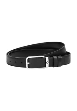 Montblanc 30 mm Reversible Belt in Sartorial Leather with Rectangular Buckle