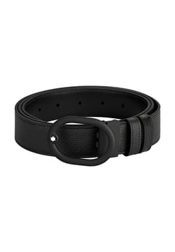 Montblanc LOvale buckle black/black 35mm reversible leather belt