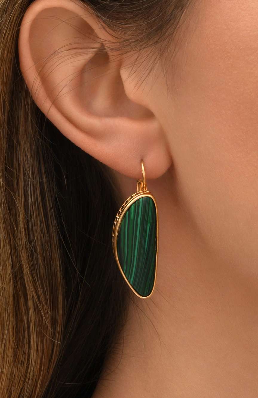 ستالايت أقراط نوم نوتو بيج كومبوزيت كابوشون الملكيت - أخضر