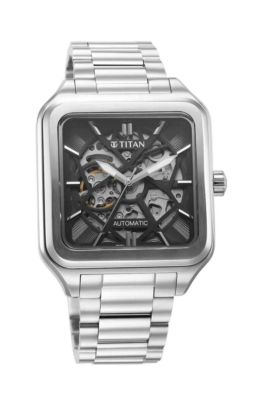 Titan Shaped Automatics Anthracite Dial Stainless Steel Strap for Men