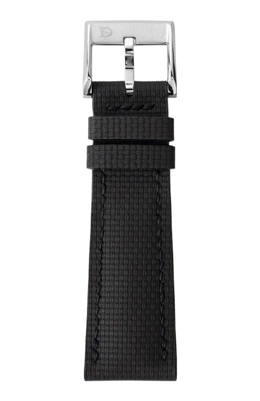 ديلوجز سوار جلدي بتصميم قماش الشراع باللون الأسود