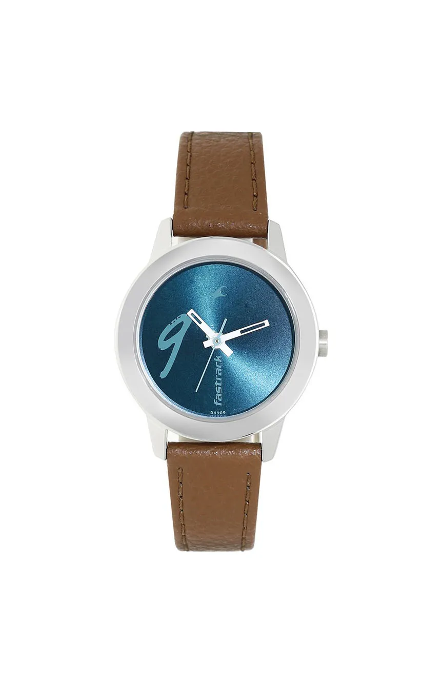 

Titan | Fastrack Tropical Waters Quartz Analog Green Dial Leather Strap Watch for Girls